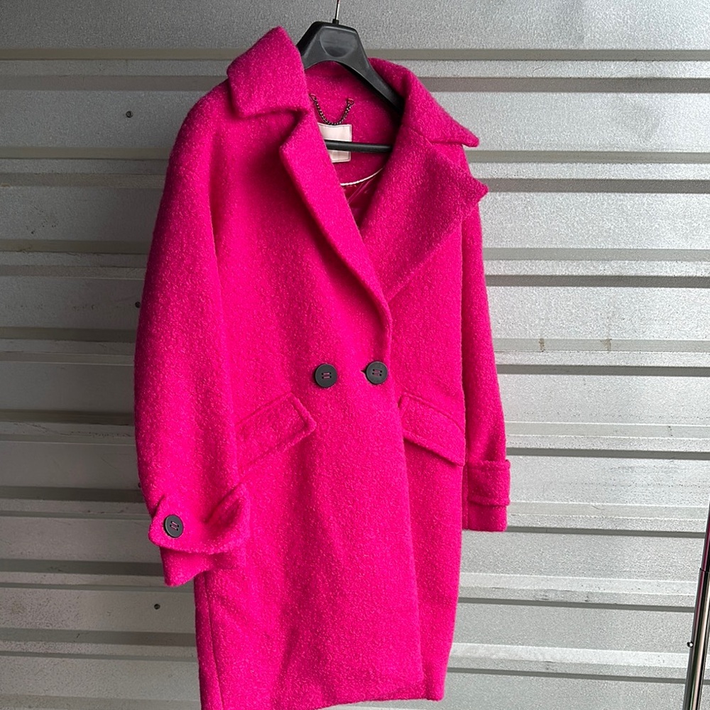 BCBG Women's Pink Wool Coat